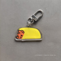 Couvrage de forme personnalisée en gros Carton Tiger Logo Acrylique Keychain